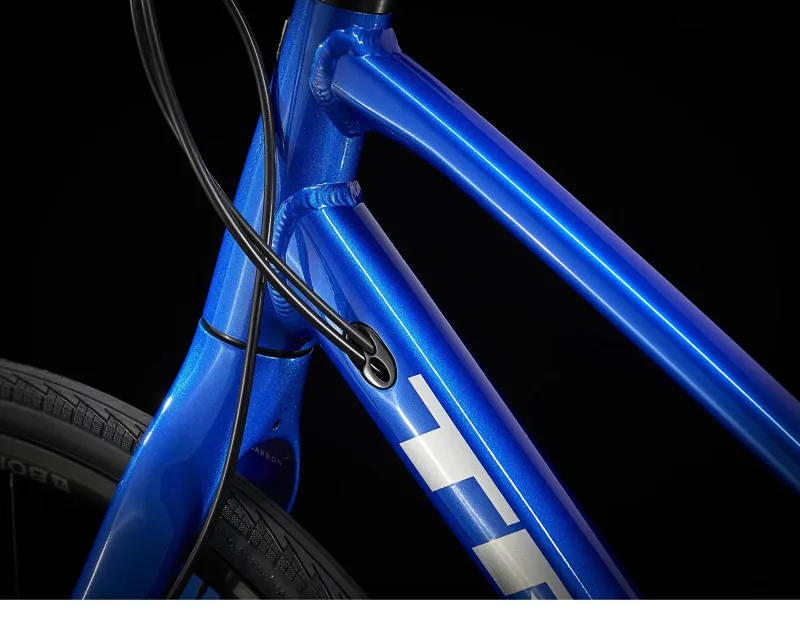 Trek FX 3 Disc Stagger Womens Hybrid Bike in Alpine-DeepDarkBlue-1